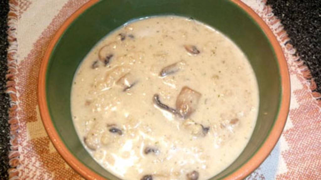 Swiss-Barley Mushroom Soup created by Outta Here