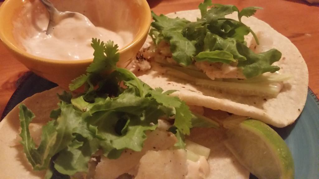 Chicharrones Fish Tacos With Chipotle Tartar Sauce created by threeovens