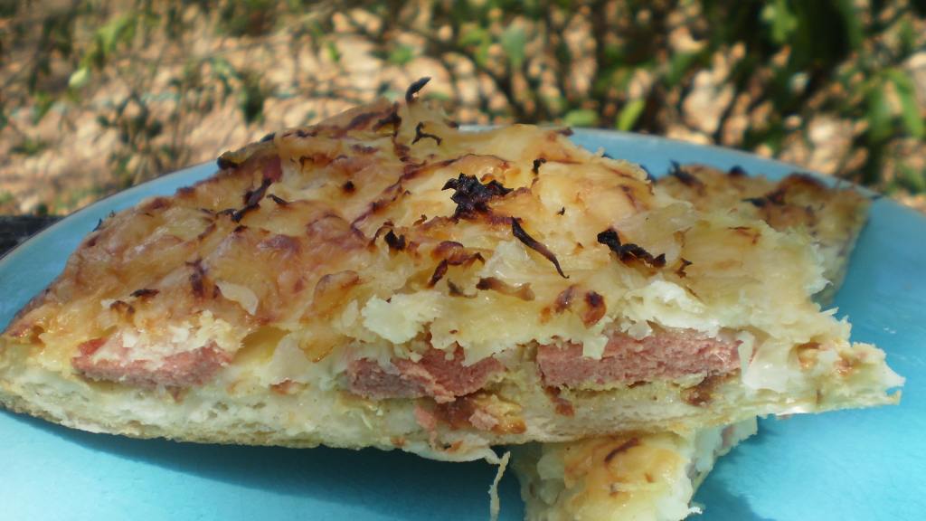 Pizza With Sausage, Sauerkraut & Swiss Cheese Recipe