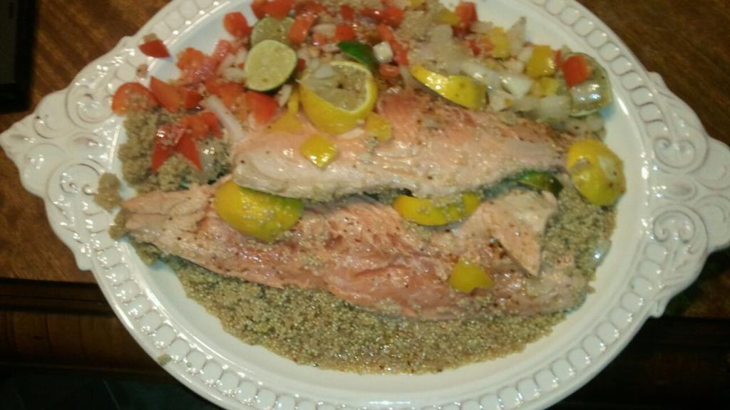 Citrus Steamed Trout With Quinoa Pilaf Recipe