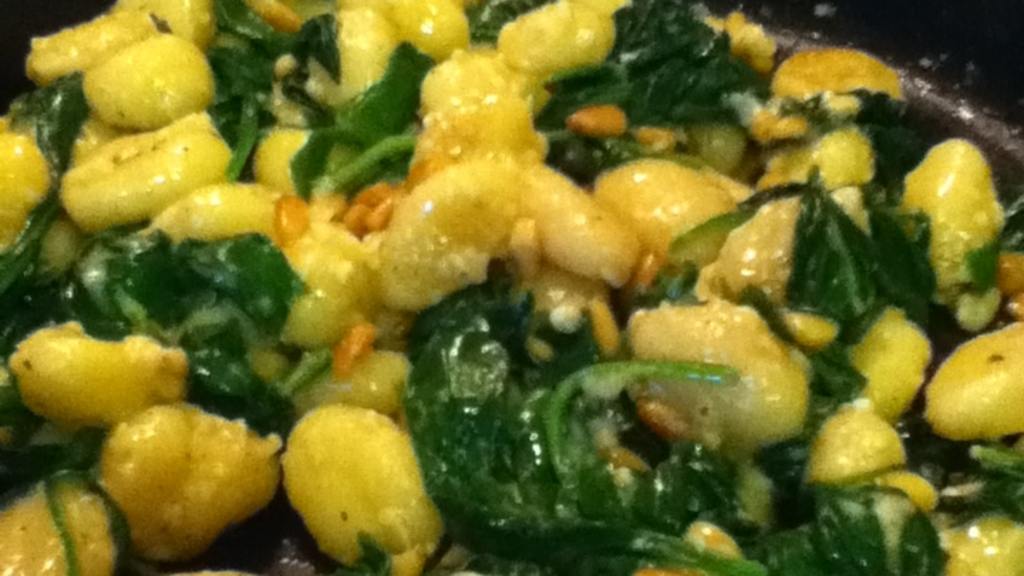 Brown Butter Gnocchi With Spinach and Pine Nuts Recipe