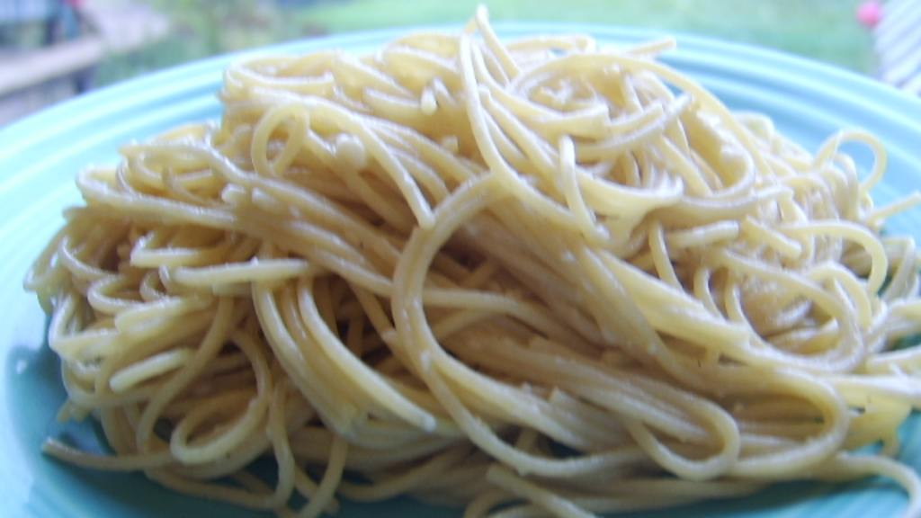 Buttery Angel Hair Pasta With Parmesan Cheese created by LifeIsGood