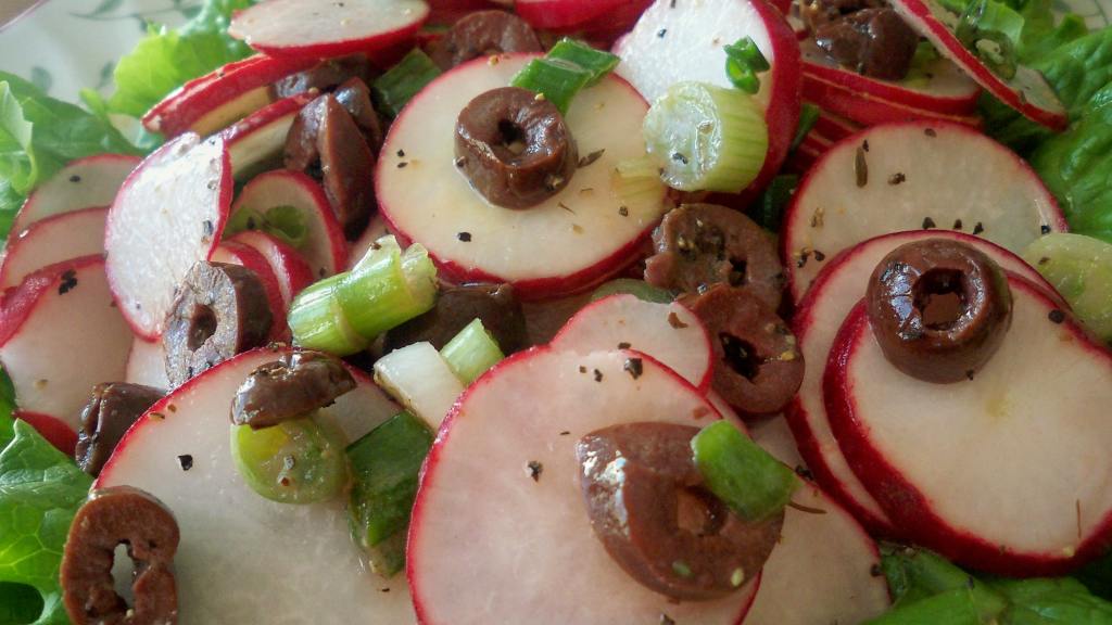RadishOlive Salad With Mustard Vinaigrette Recipe