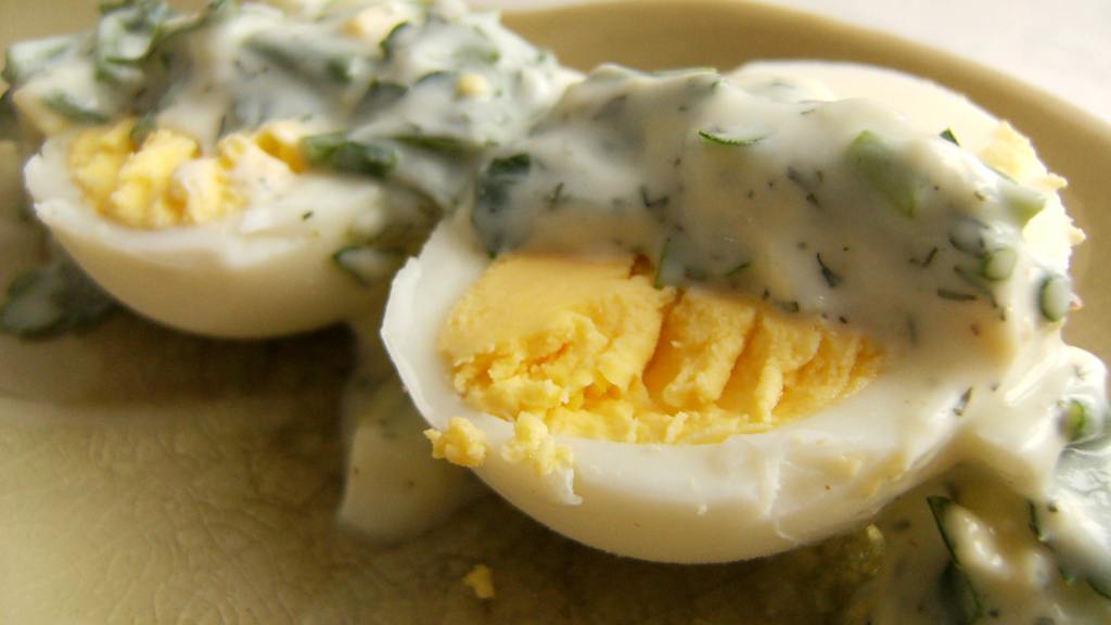Eggs in Green Sauce (Eier in Gruner Sosse) created by Lalaloula