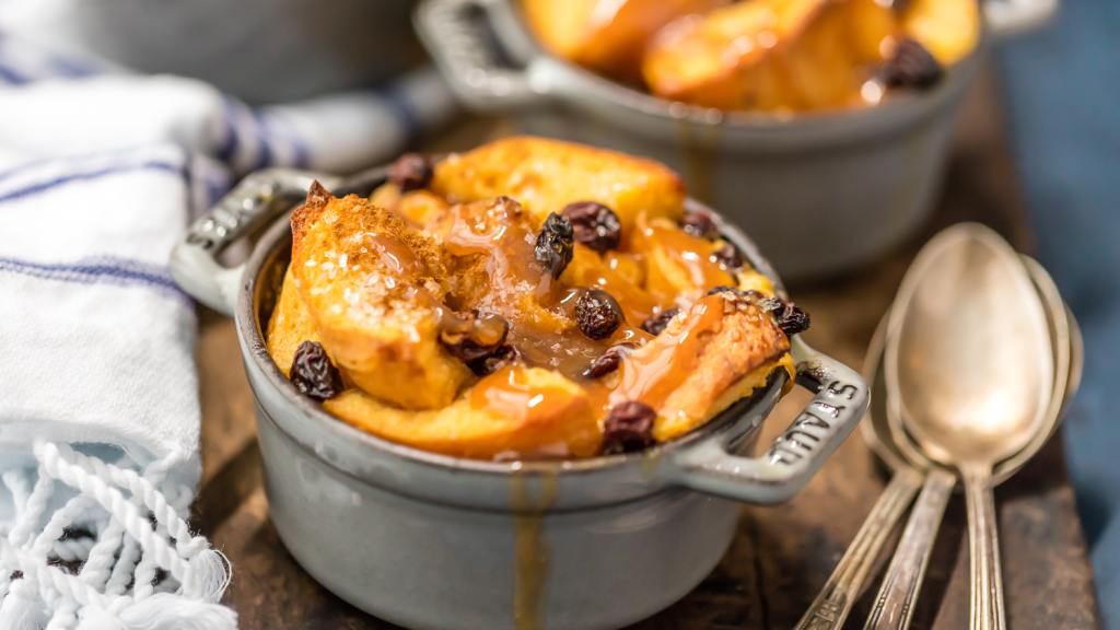 Irish Bread Pudding With Jack Daniels Caramel-Whiskey Sauce created by thecookierookie