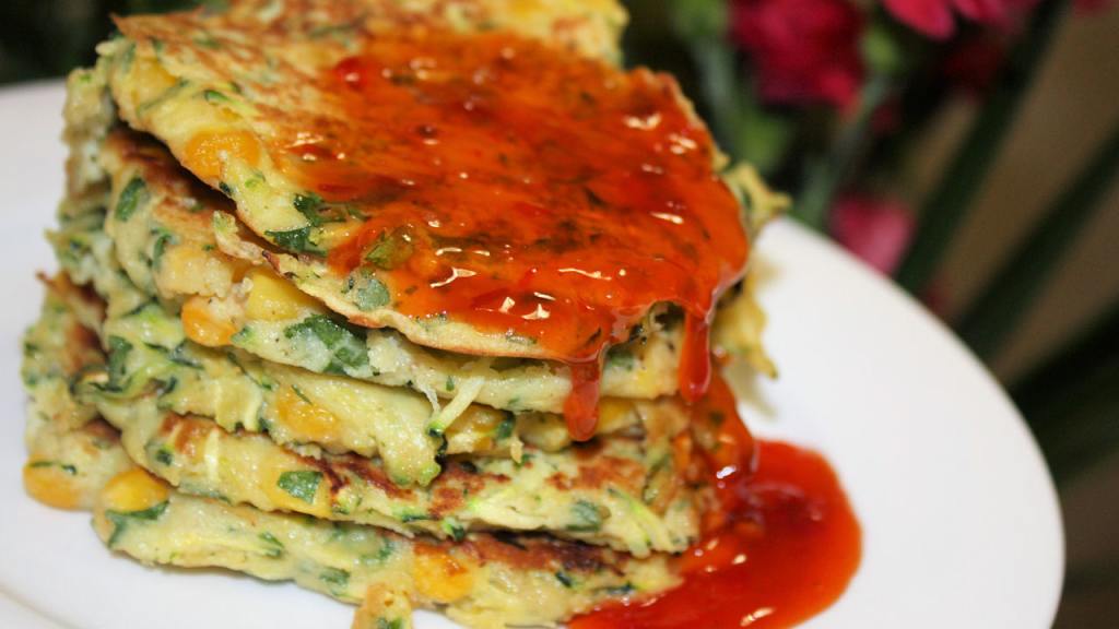 Zucchini,corn and Coriander Fritters Recipe