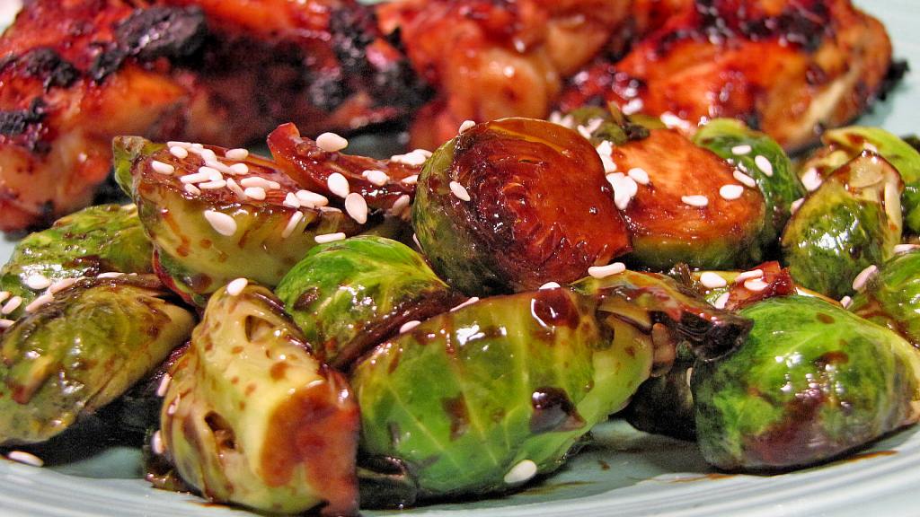Soy and Sriracha Glazed Brussels Sprouts Recipe