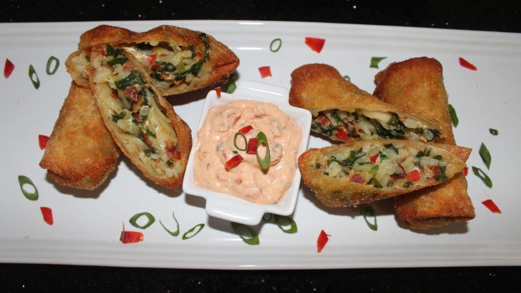 Potato, Spinach and Goat Cheese Eggrolls With Sundried Tomato Recipe