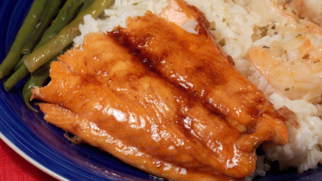 Glazed Salmon With Green Beans Recipe
