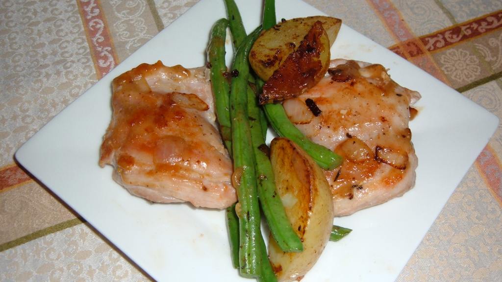 Roasted Chicken Thighs With MustardThyme Sauce Recipe