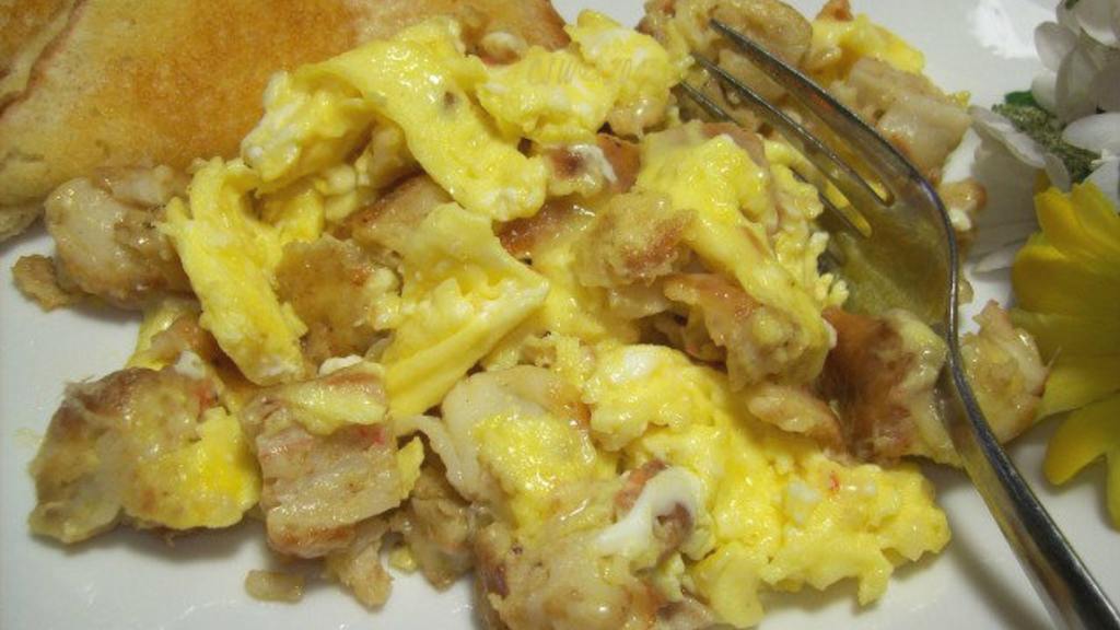Crab Cake & Egg Scramble Recipe