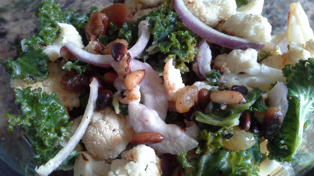 Kale and Roasted Cauliflower Salad With Tahini Vinaigrette Recipe