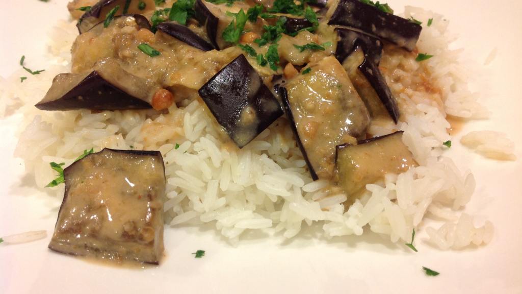 Indonesian Eggplant With Peanut Sauce Recipe