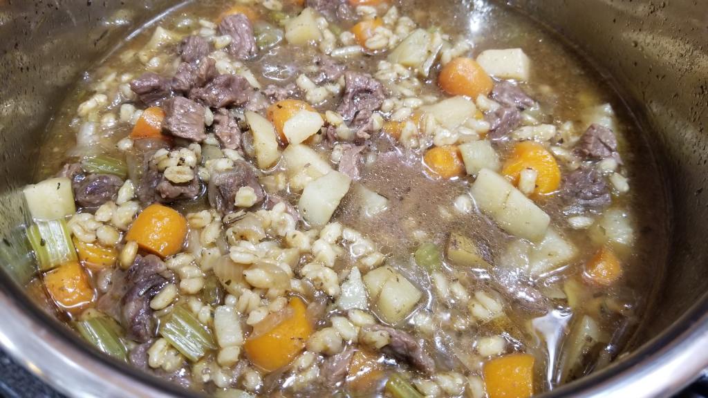 Pressure Cooker Beef Barley Vegetable Soup Recipe