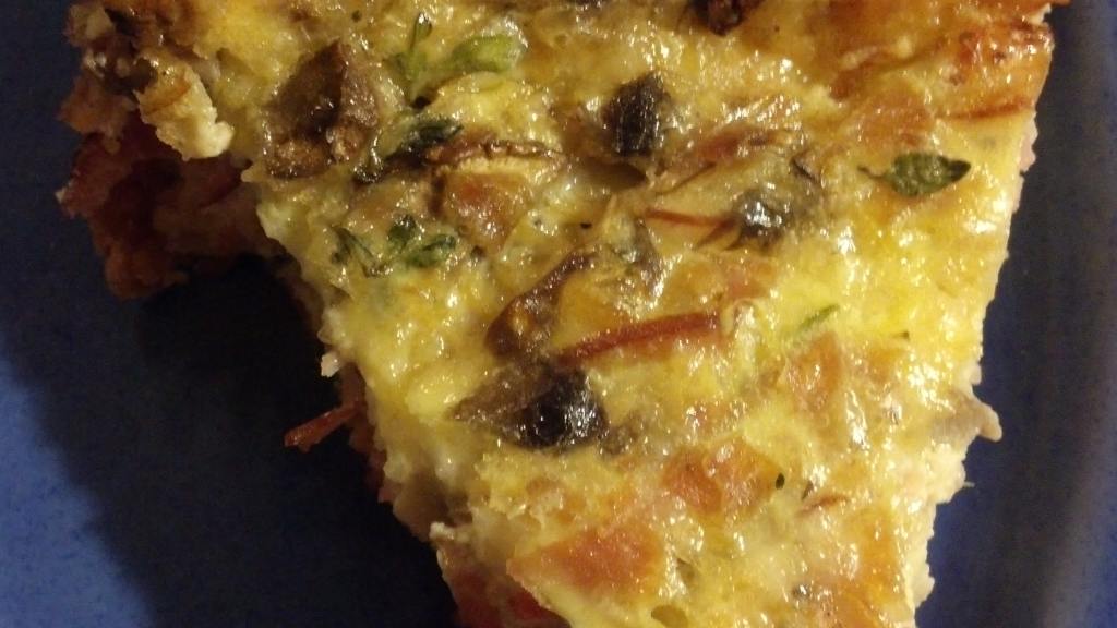 Savory Ham and Mushroom Quiche Recipe