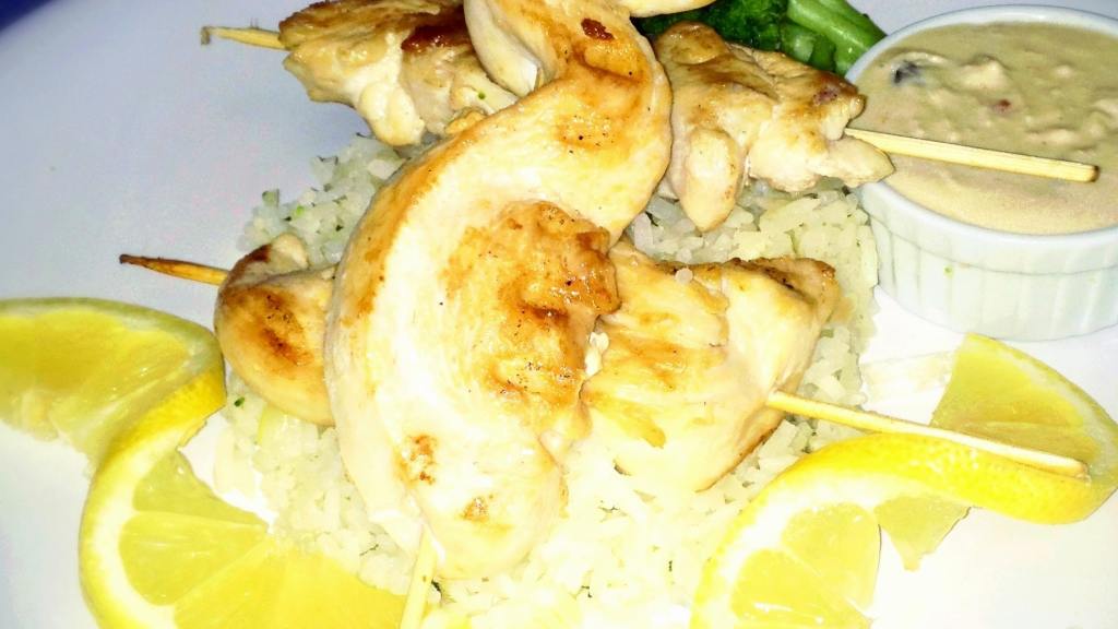 Grilled Chicken Skewers With HummusYogurt Dipping Sauce Recipe