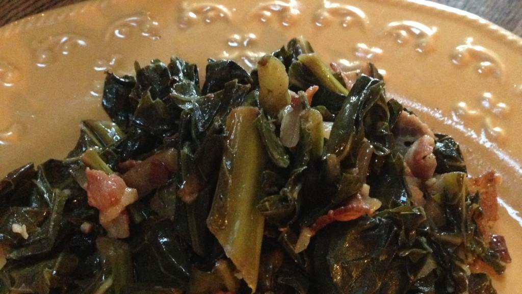 Wilted Collards Greens With Bacon and Onion Recipe
