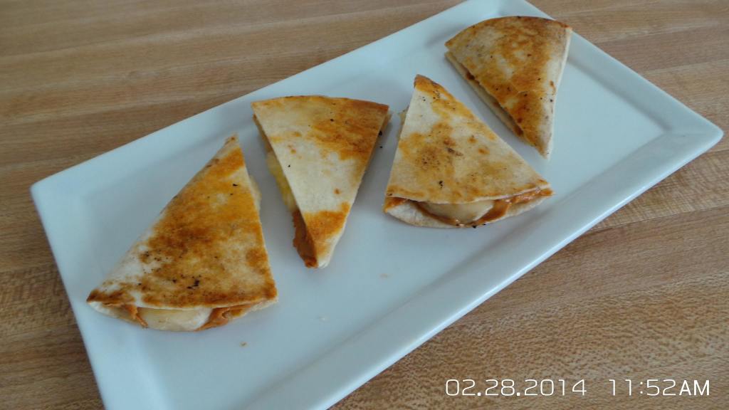 Grilled Peanut Butter and Banana Quesadilla Recipe