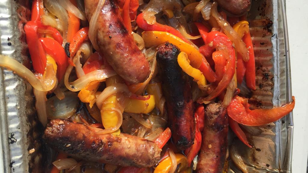 Amazing Beer Brats With Peppers and Onions Recipe
