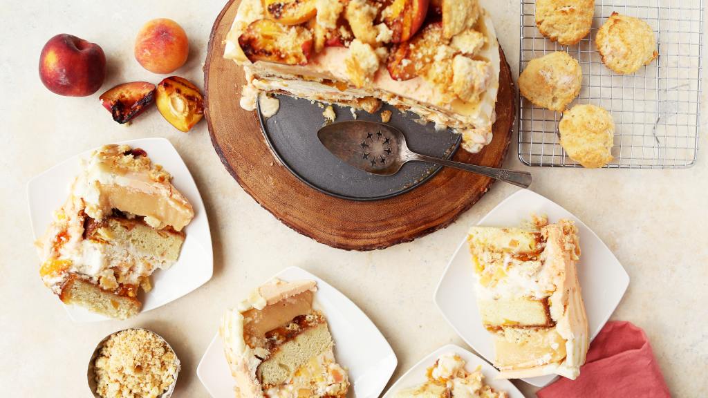 Peach Cobbler Ice Cream Cake created by Jonathan Melendez