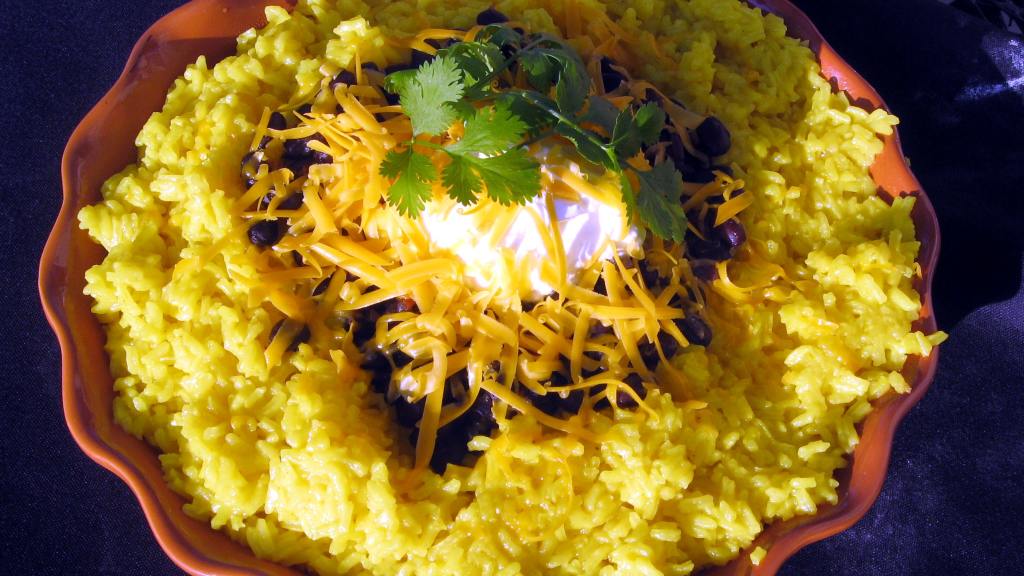 TexMex Black Beans & Saffron Rice Recipe