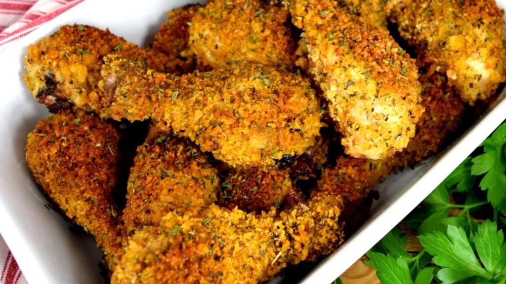 Panko Crusted Baked Chicken Drumsticks Recipe