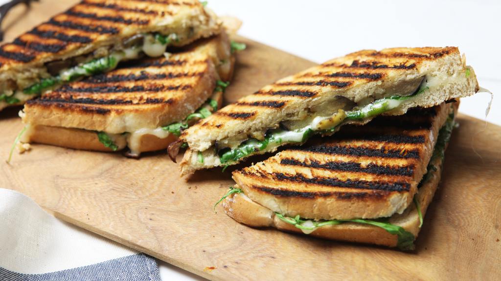 Grilled Eggplant, Arugula and Mozzarella Panini Recipe