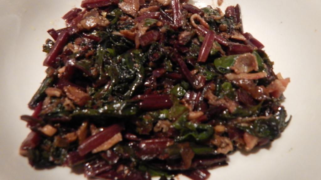 Beet Greens with Bacon and Onion Recipe