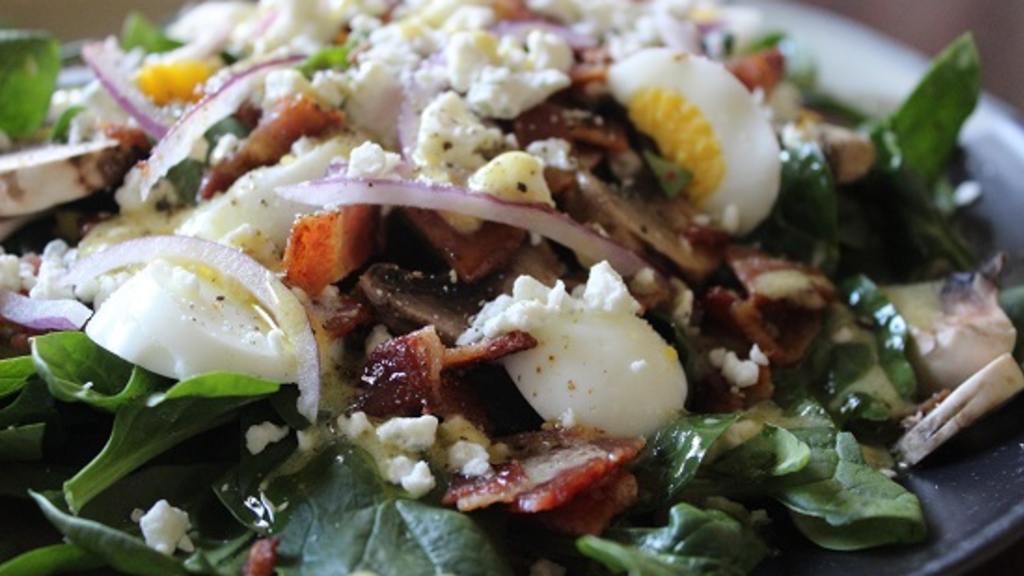 Spinach Salad with Blue Cheese and Bacon Recipe