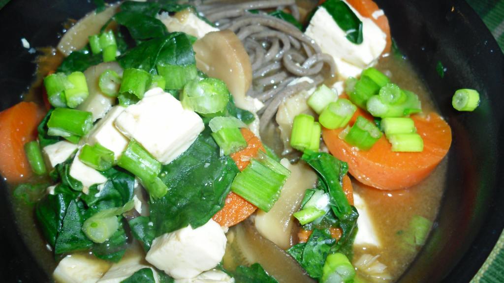 Soba Soup With Spinach and Tofu Recipe
