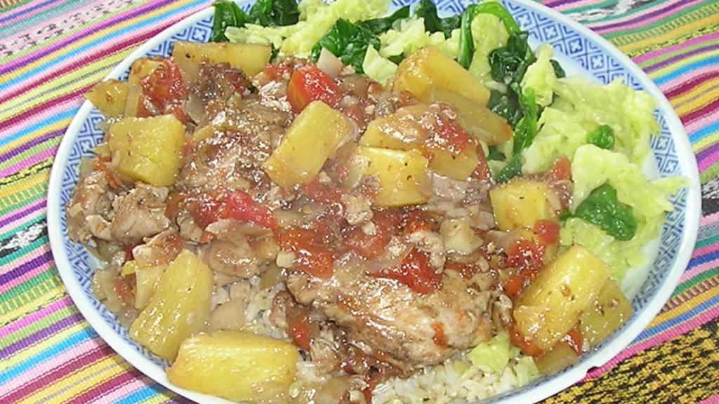 Guatemalan Chicken with Pineapple (Pollo en Pina) created by Jenny Sanders