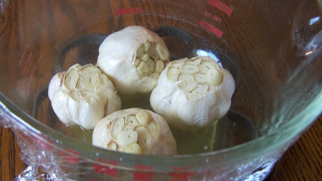 Microwave Roasted Garlic Recipe