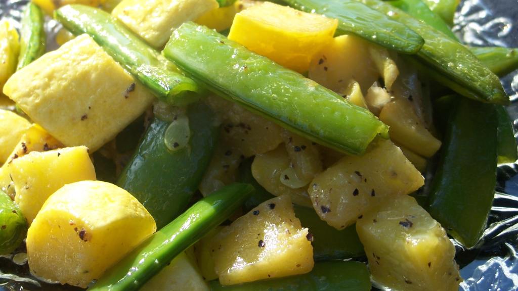 Yellow Squash and Snow Peas created by Marsha D.