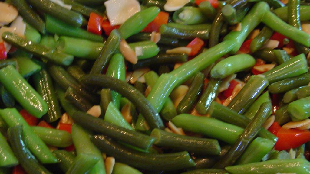 Sauteed Garlic Scapes (Or Green Beans)With Red Pepper & Almonds Recipe