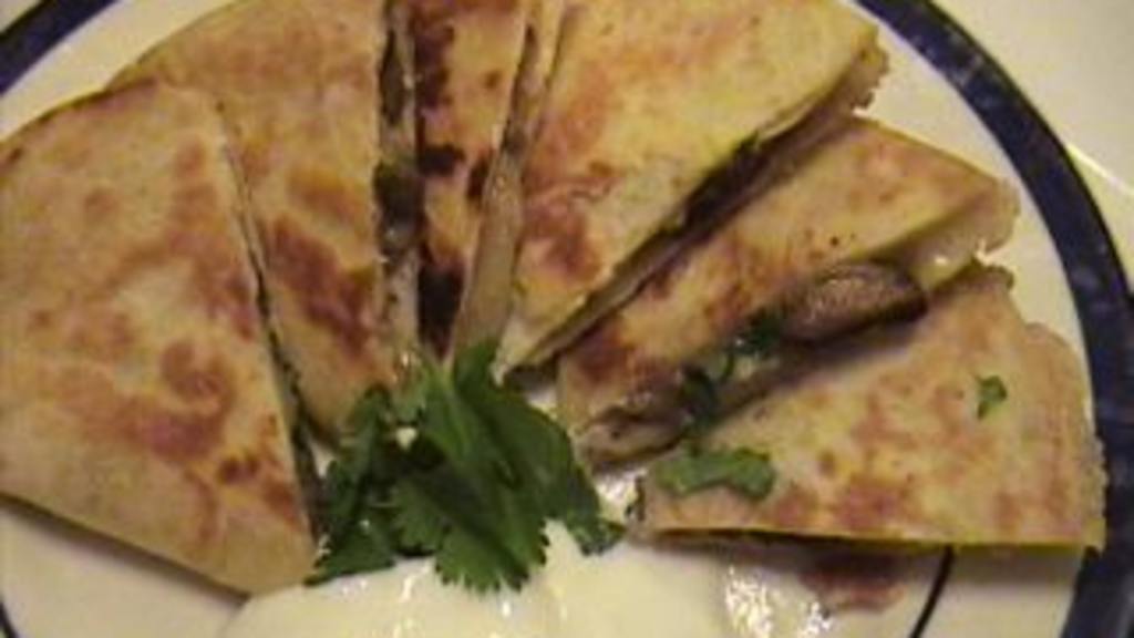 Mushroom Quesadillas created by Mamas Kitchen Hope