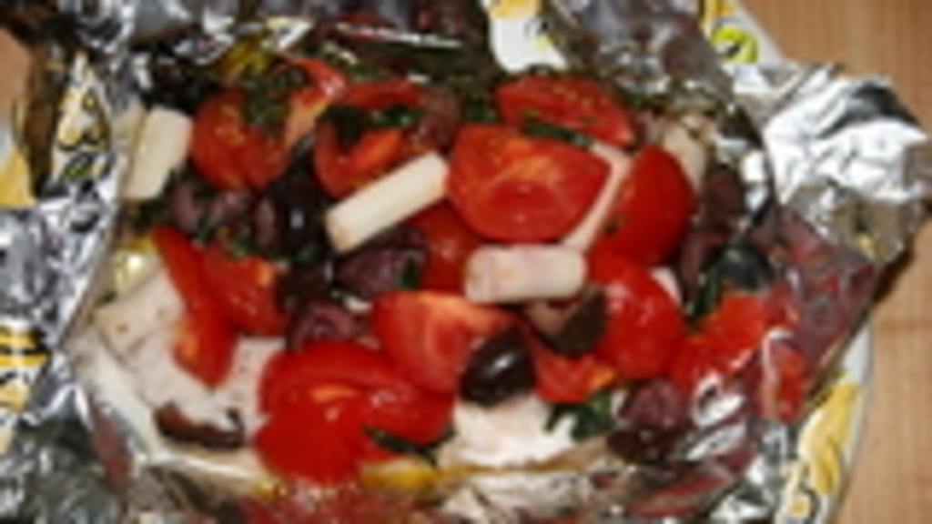 Swordfish Baked in Foil With Mediterranean Flavors Recipe