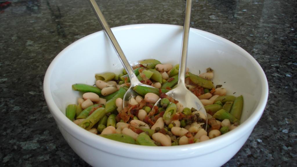 Beans and Sugar Snap Peas With Lemon & Capers Recipe