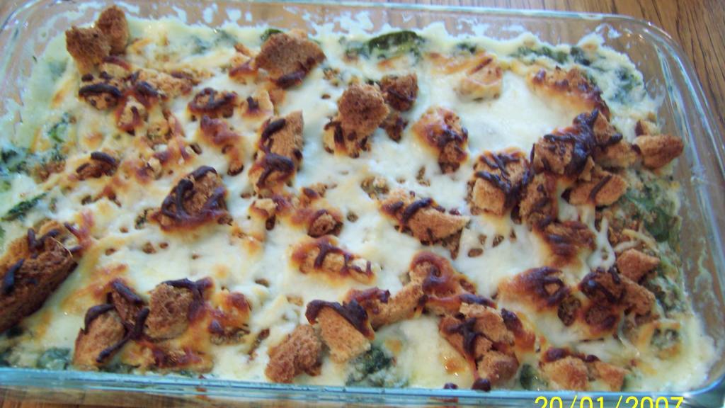 Greens and Mozzarella Casserole created by Gods_sugarcookie