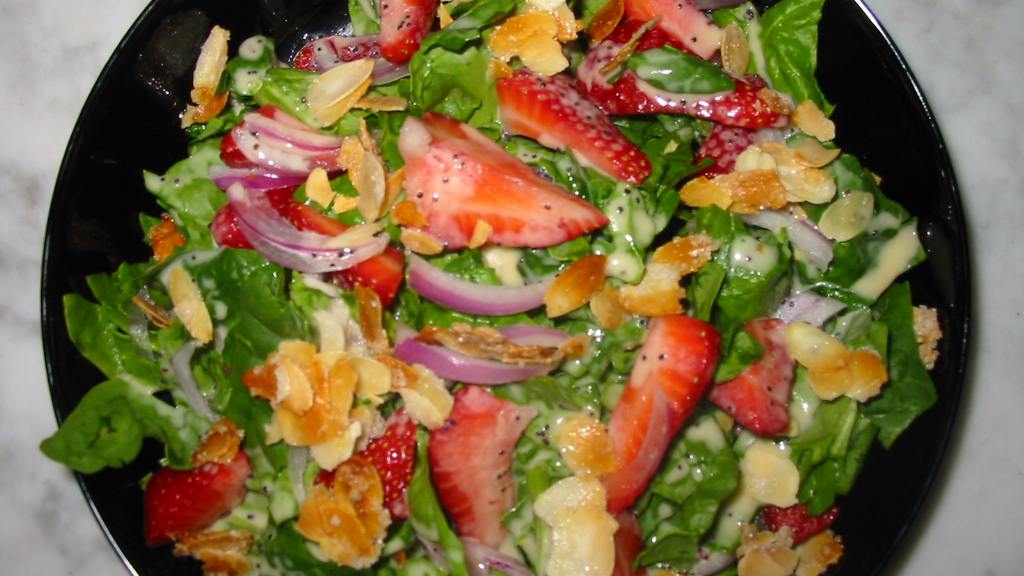 Strawberry Spinach Salad With Creamy Raspberry Dressing Recipe