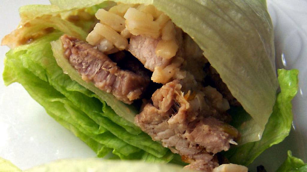 Vietnamese Pork and Scallion Lettuce Wraps created by Derf2440