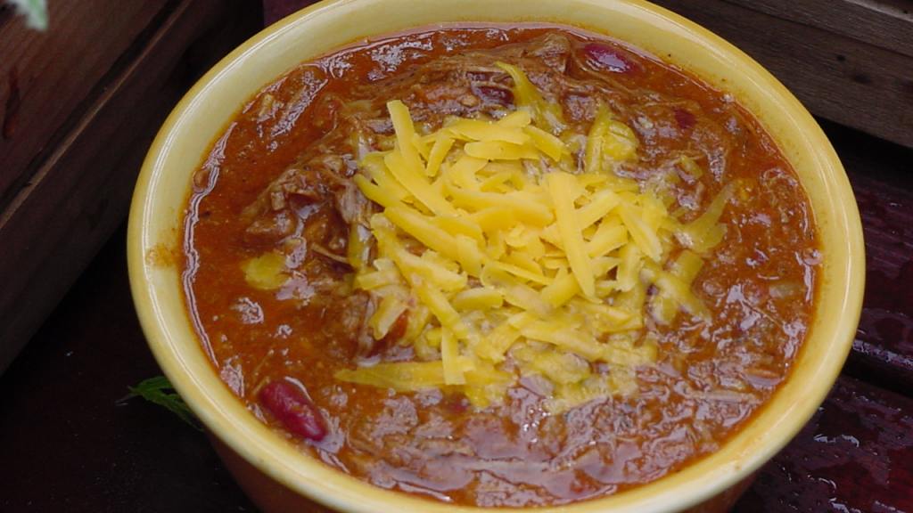 Beef Chili With Ancho, Red Beans and Chocolate Recipe