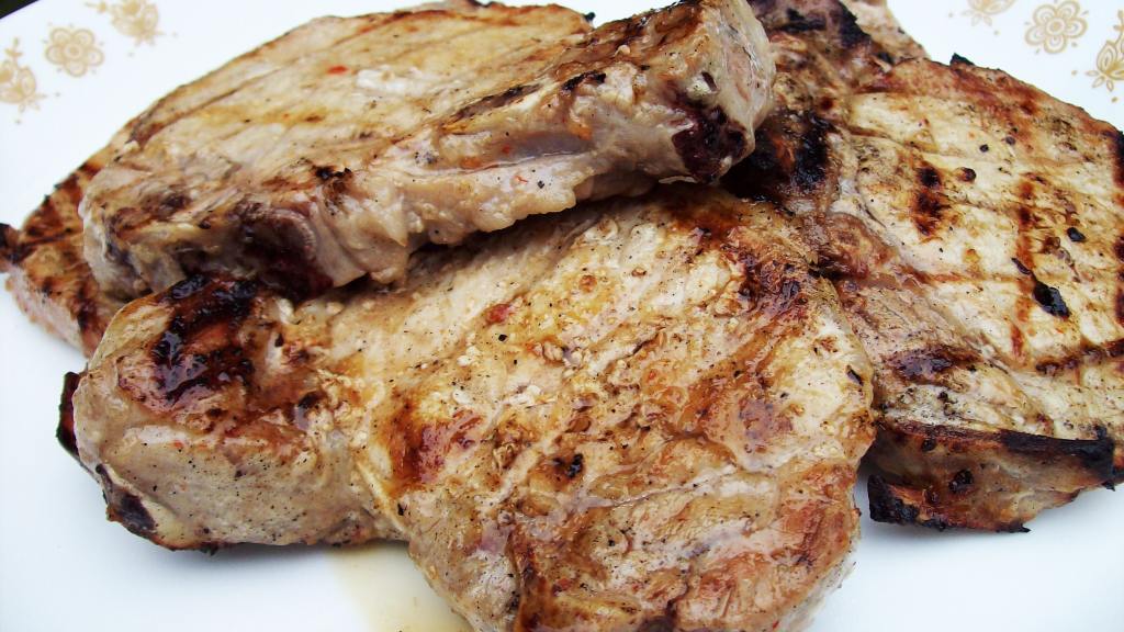 Quick and Easy Grilled Pork Chops (Or Chicken)(3 Ingredients) created by Aunt Paula