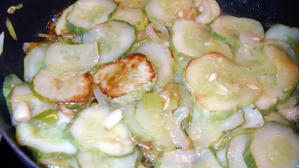 Fried Cucumbers With Leeks created by Barb G.