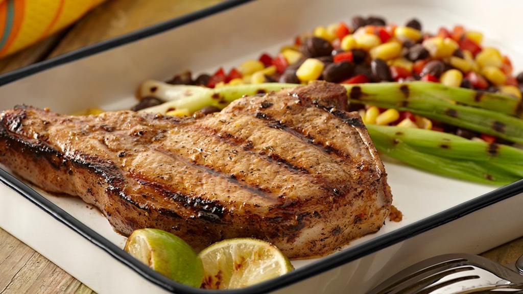 Grilled Mojito Lime Pork Chops created by McCormick Kitchens