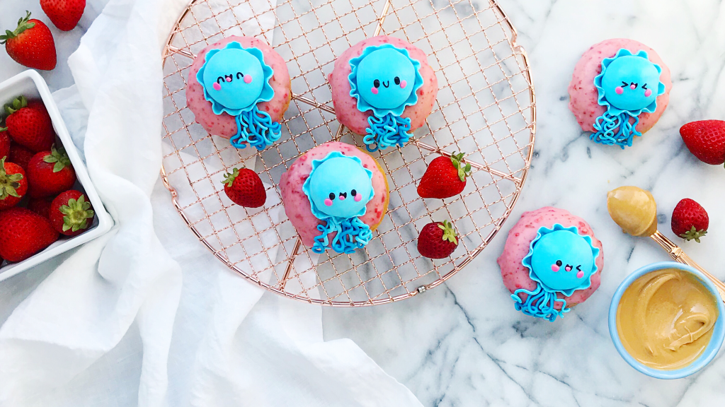 Peanut Butter & Jellyfish Doughnuts created by luxeandthelady
