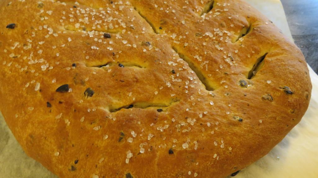 Rustic Olive Flatbread from King Arthur Flour Recipe