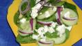 Spinach, Cucumber, Feta and Red Onion Salad created by Bergy