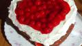 Heart Shaped Chocolate & Cherries & Cream Cake created by Pumpkie