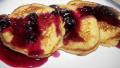 Cornmeal Pancakes With Blueberry Maple Syrup created by Baby Kato