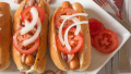 Bacon Wrapped Mexican Hot Dogs created by anniesnomsblog
